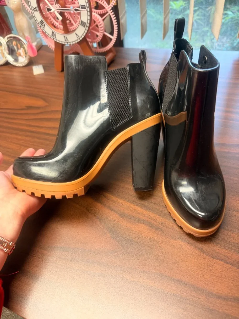 Melissa Platform Rain Booties - Soldier High-Heel - Picture 3 of 6